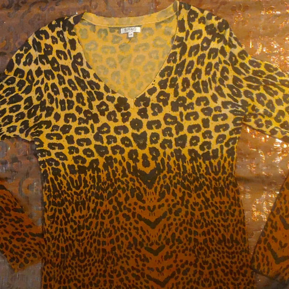 Leopard print long sleeve shirt